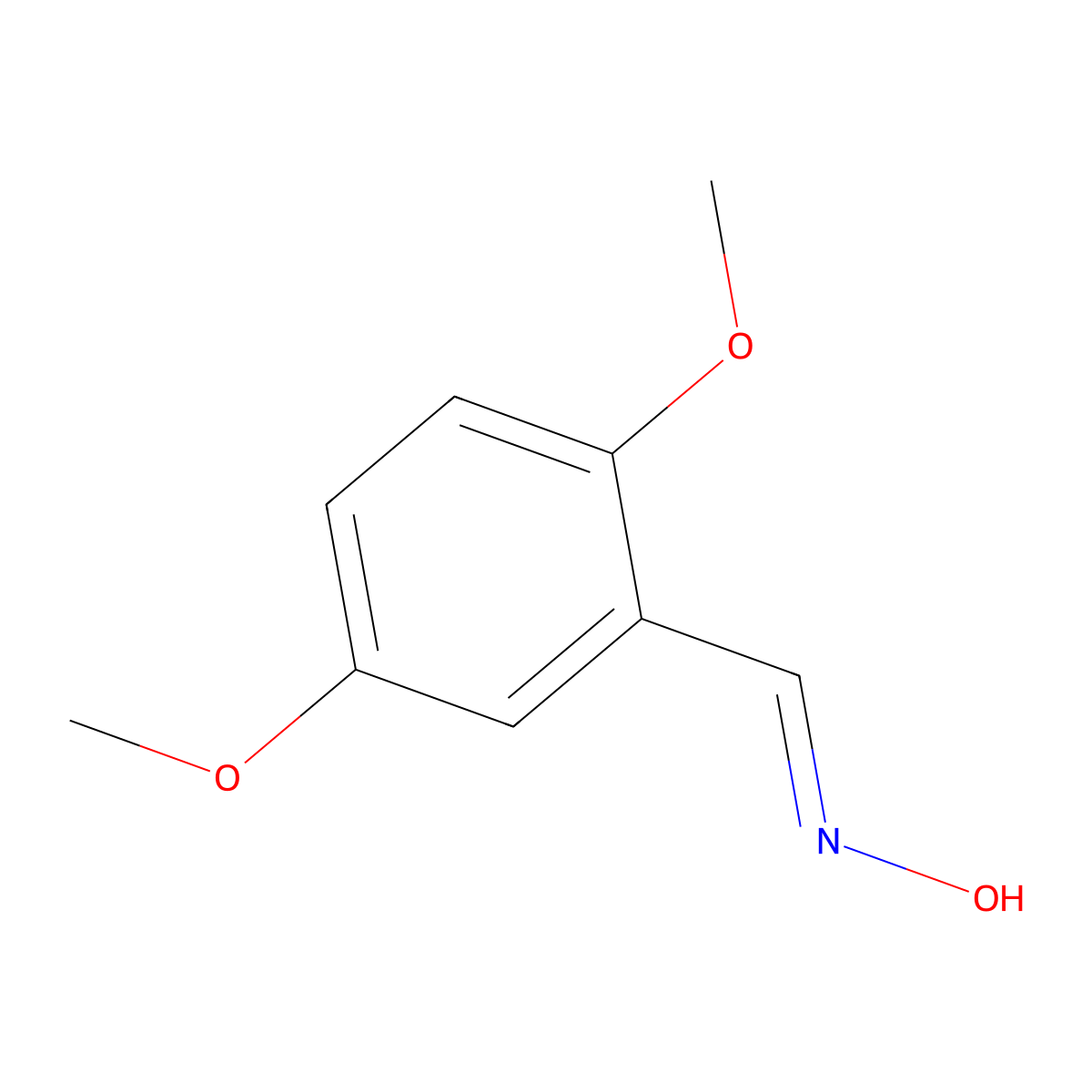 N-[(2,5-dimethoxyphenyl)methylidene]hydroxylamine molecular structure, CAS 34967-19-6