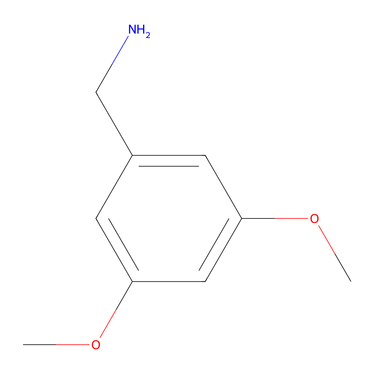 (3,5-Dimethoxyphenyl)methanamine molecular structure, CAS 34967-24-3
