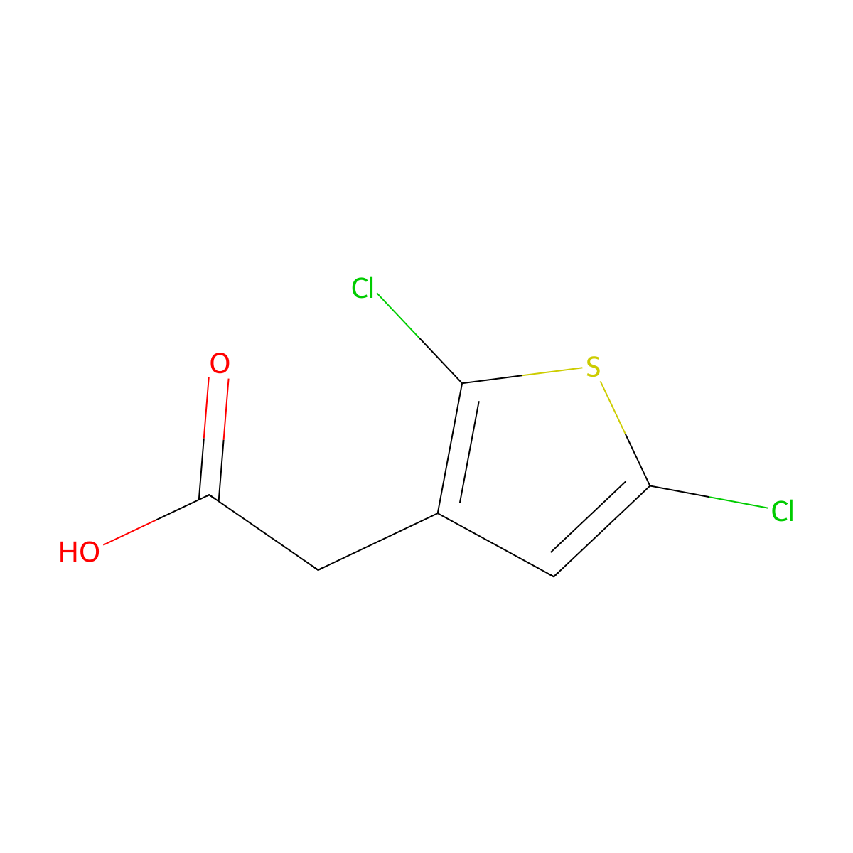 2-(2,5-Dichlorothiophen-3-yl)acetic acid molecular structure, CAS 34967-61-8