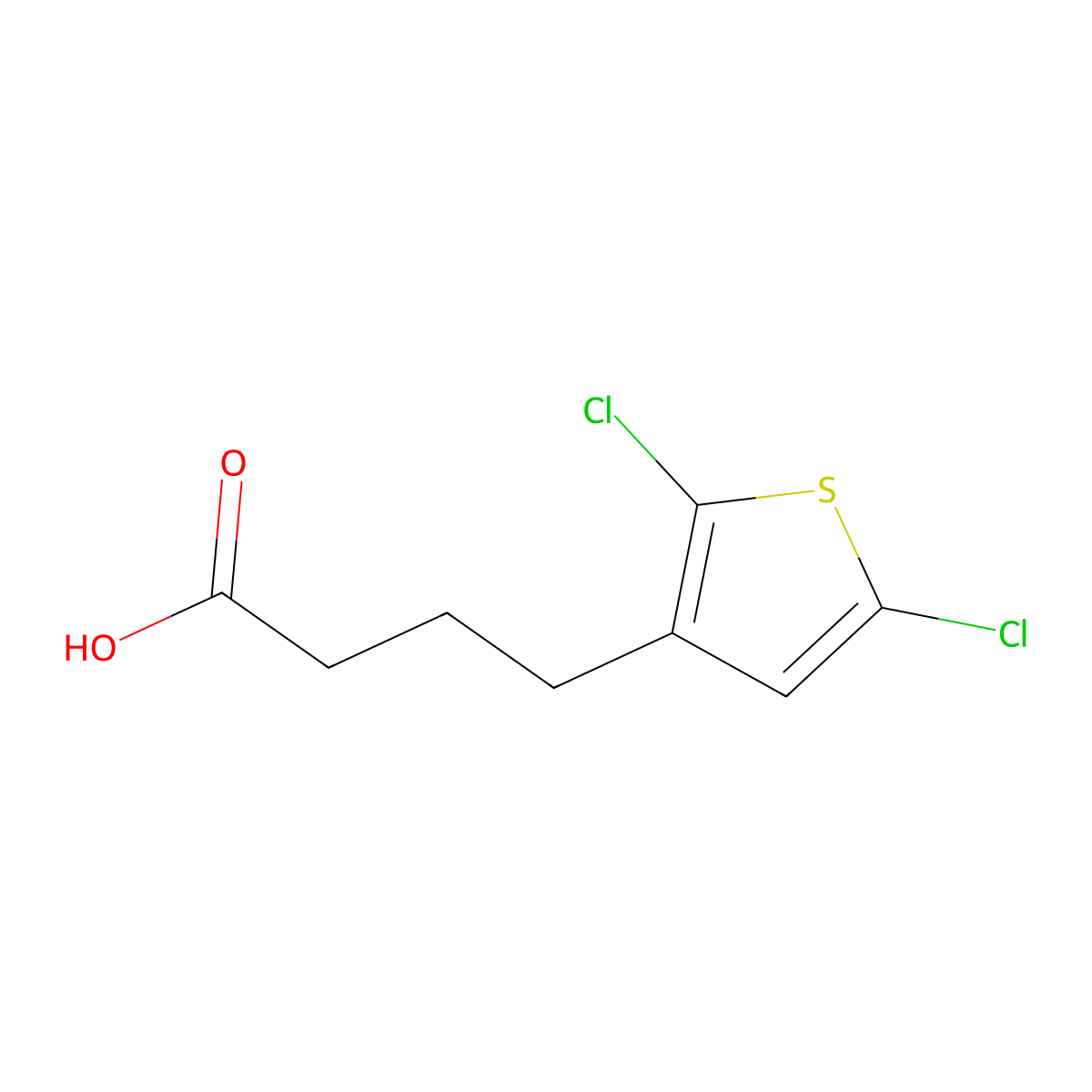 4-(2,5-Dichlorothiophen-3-yl)butanoic acid molecular structure, CAS 34967-65-2