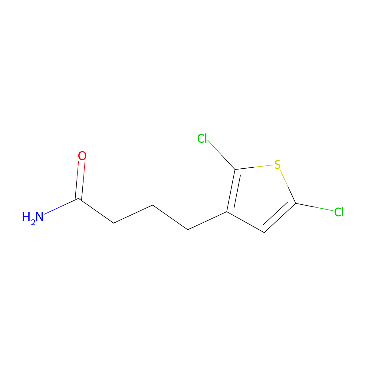 4-(2,5-Dichlorothiophen-3-yl)butanamide molecular structure, CAS 34967-66-3