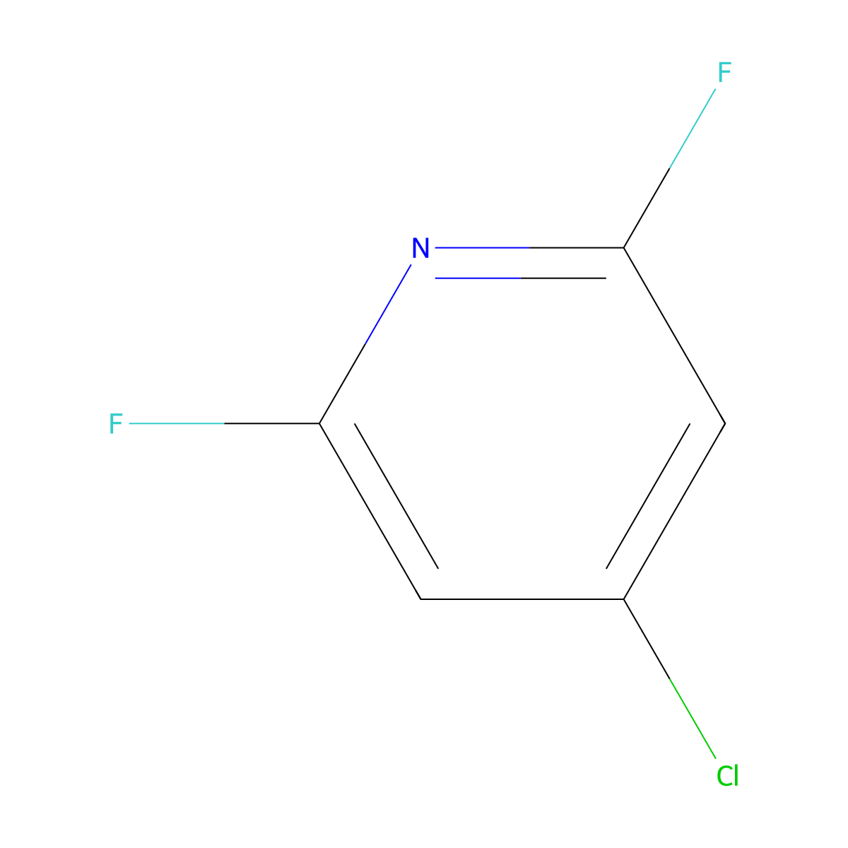 4-Chloro-2,6-difluoropyridine molecular structure, CAS 34968-33-7