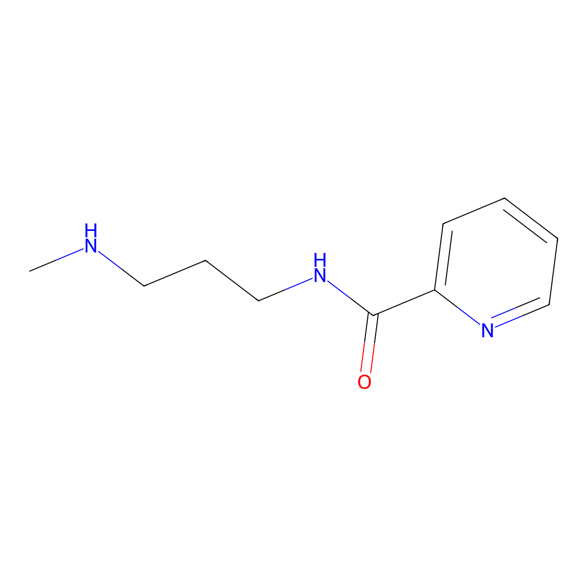 N-[3-(methylamino)propyl]pyridine-2-carboxamide molecular structure, CAS 34968-55-3