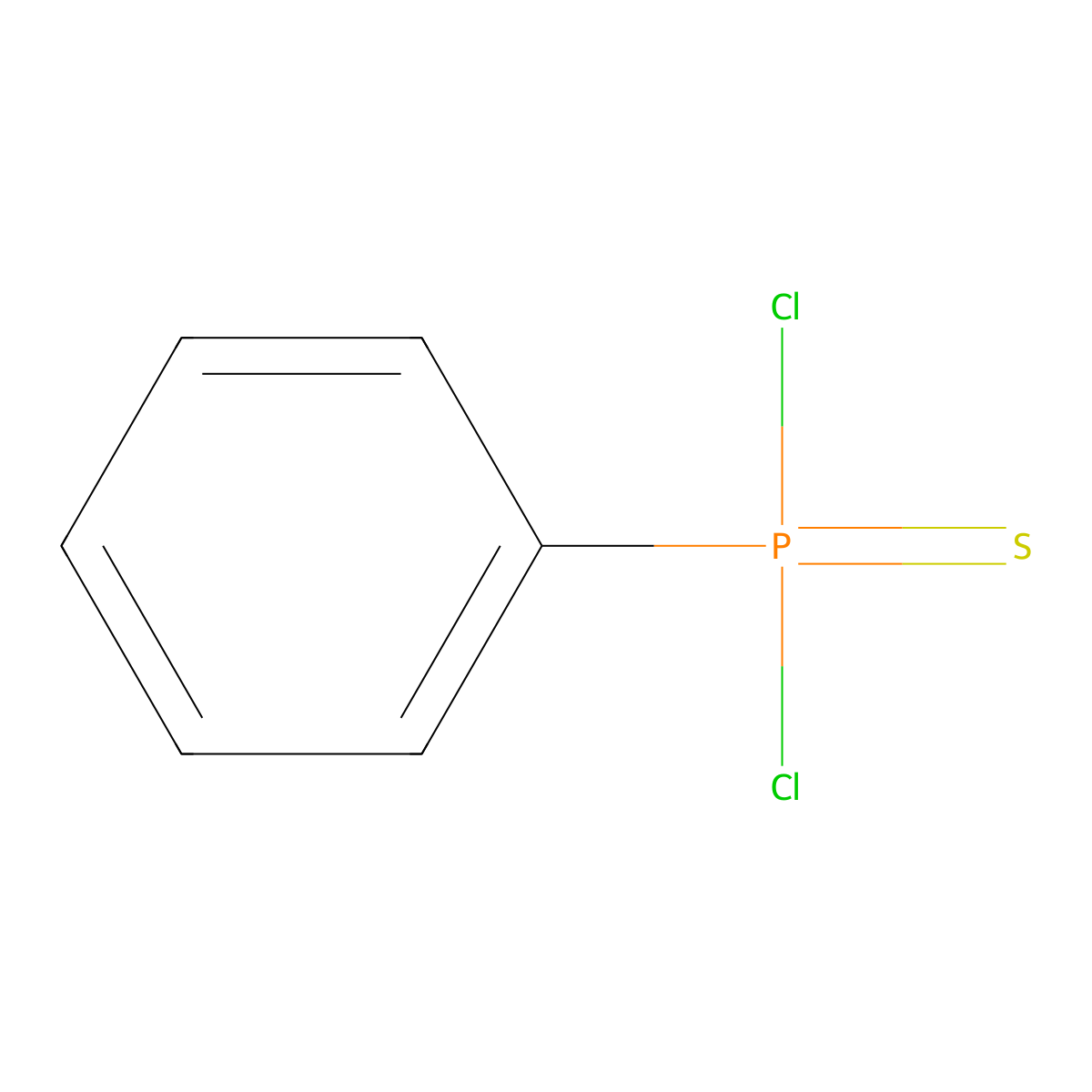 Phenylthionophosphonic dichloride molecular structure, CAS 3497-00-5