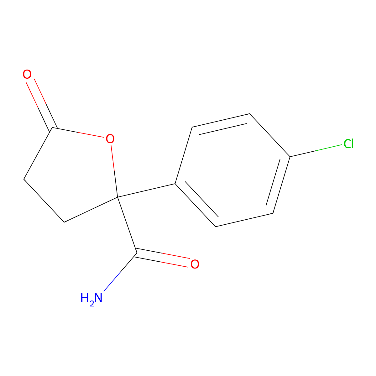 2-(4-Chlorophenyl)-5-oxooxolane-2-carboximidic acid molecular structure, CAS 34971-16-9
