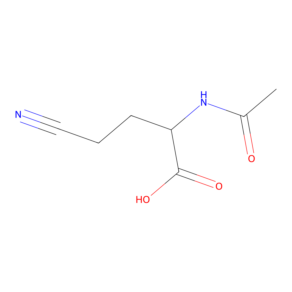 N-Acetyl-5-nitrilonorvaline molecular structure, CAS 34972-70-8