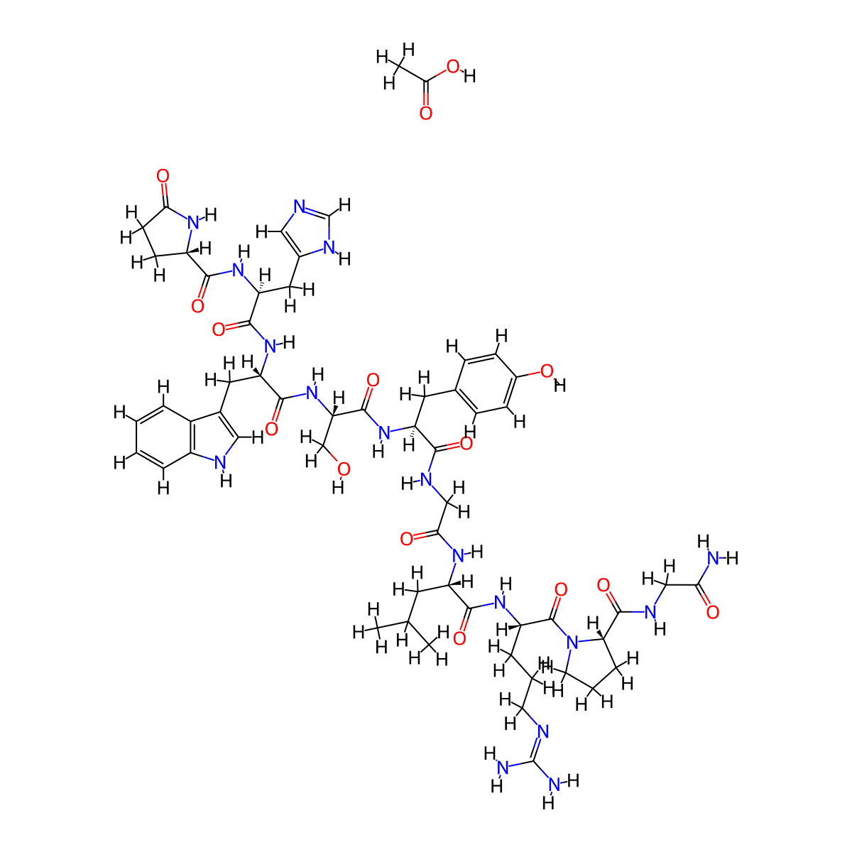 Gonadorelin Acetate molecular structure, CAS 34973-08-5