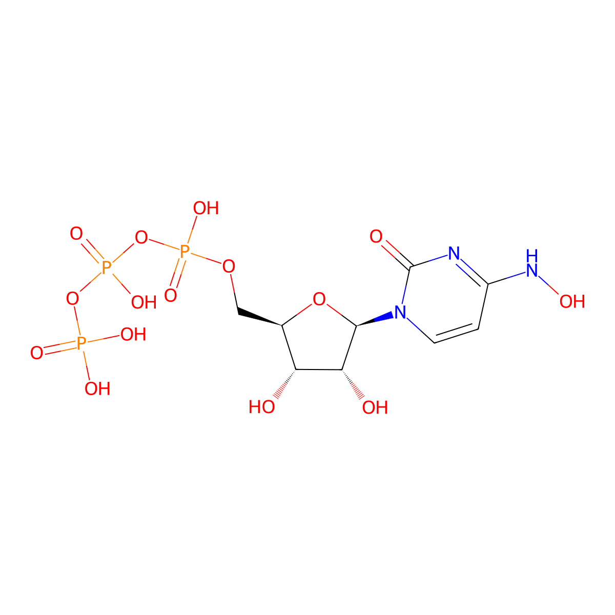 N4-Hydroxycytidine 5'-triphosphate molecular structure, CAS 34973-27-8