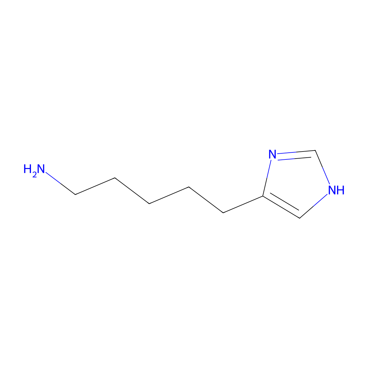 1H-Imidazole-4-pentanamine molecular structure, CAS 34973-91-6