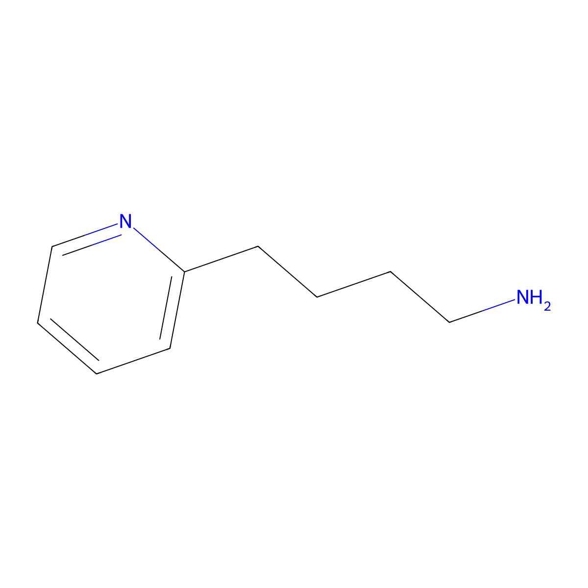 4-(Pyridin-2-yl)butan-1-amine molecular structure, CAS 34974-00-0