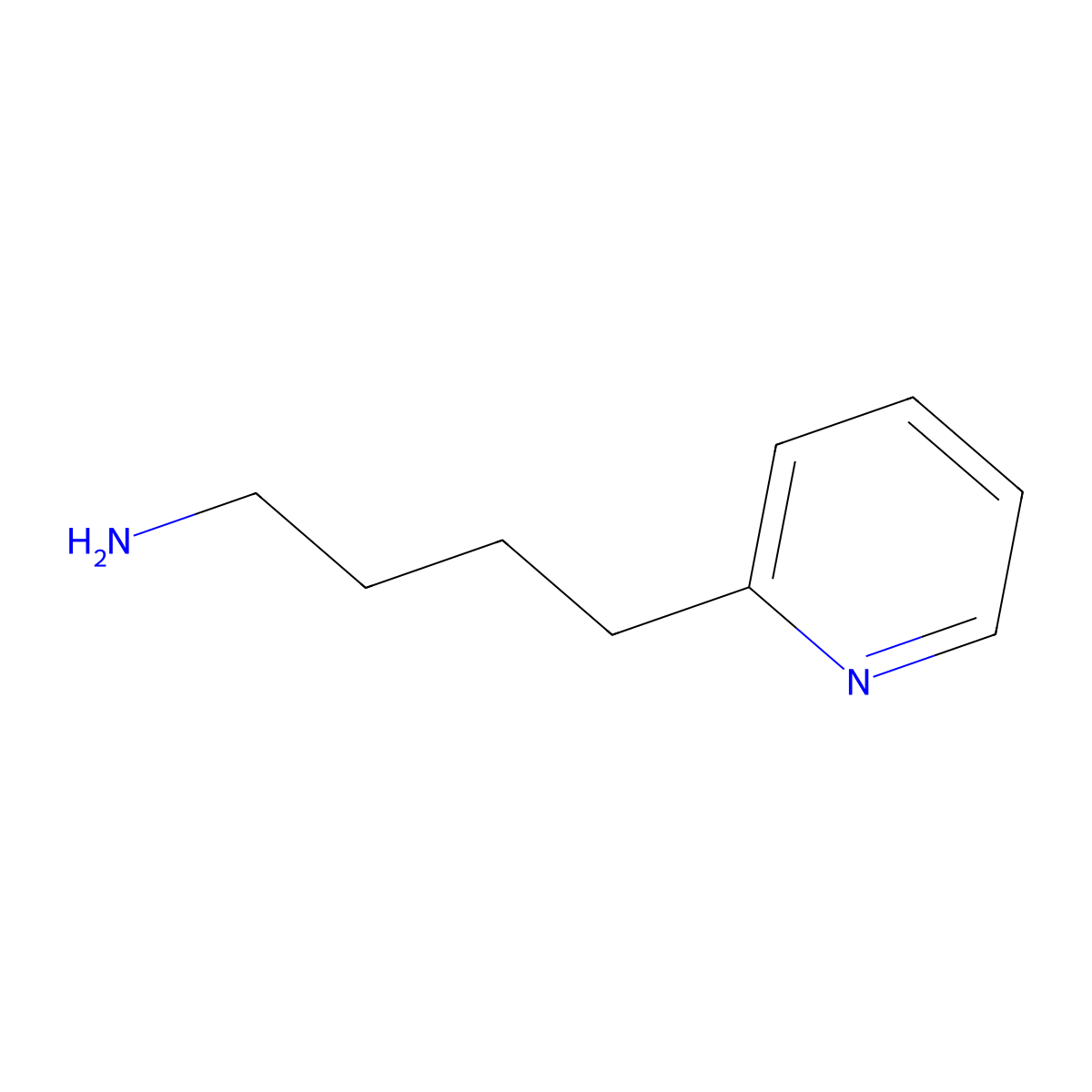 4-(Pyridin-2-yl)butan-1-amine molecular structure, CAS 34974-00-0