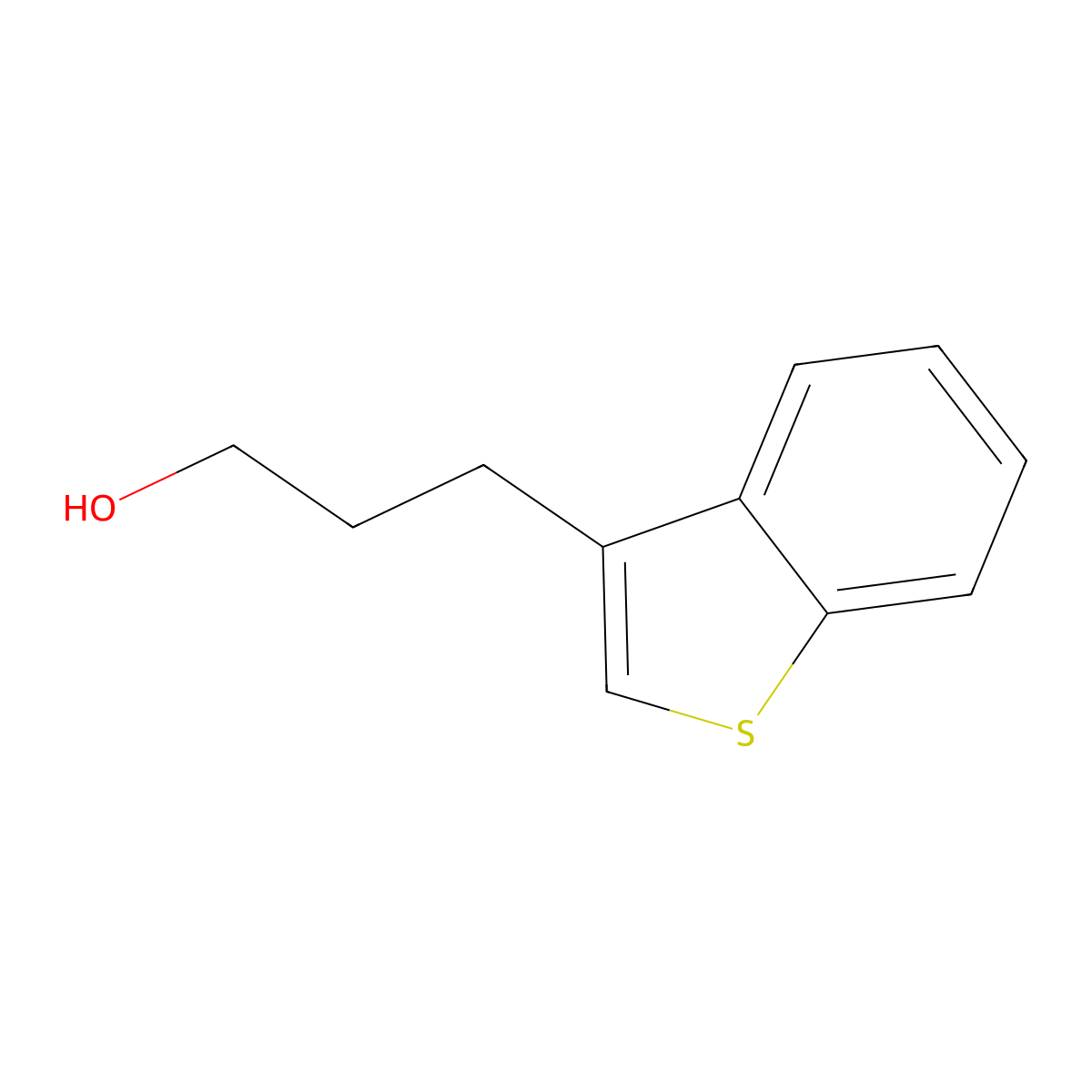 3-(1-Benzothiophen-3-yl)propan-1-ol molecular structure, CAS 34974-06-6