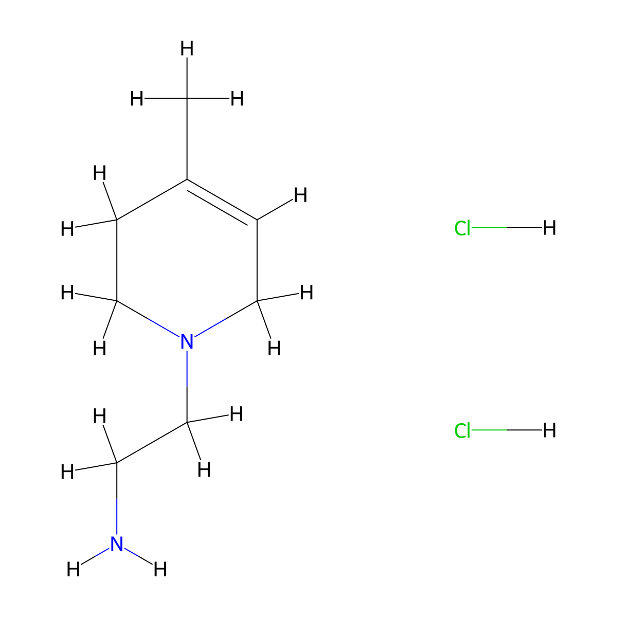 2-(4-Methyl-1,2,3,6-tetrahydropyridin-1-yl)ethan-1-amine dihydrochloride molecular structure, CAS 34975-14-9