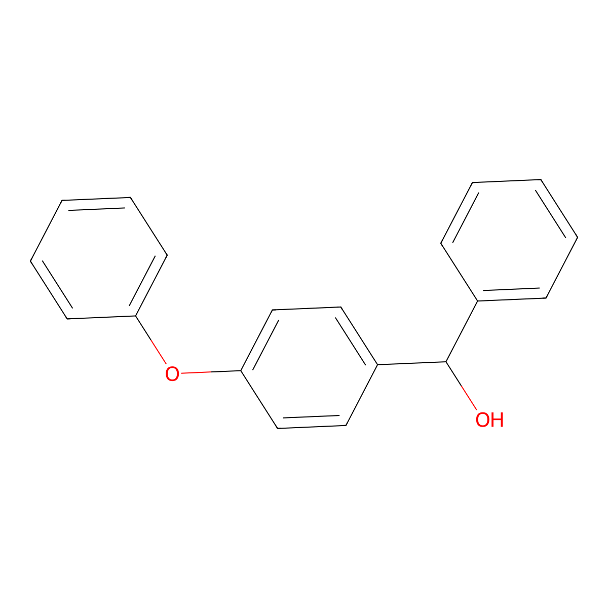 (4-Phenoxyphenyl)(phenyl)methanol molecular structure, CAS 34979-35-6