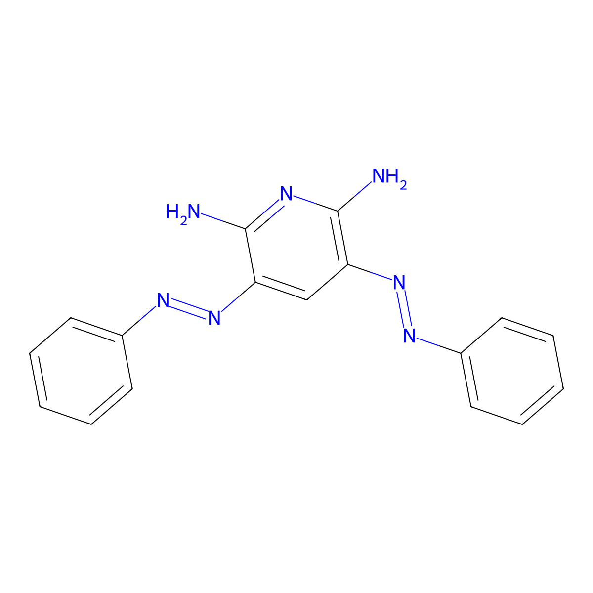 3,5-Bisphenylazo-2,6-diaminopyridine molecular structure, CAS 34981-09-4