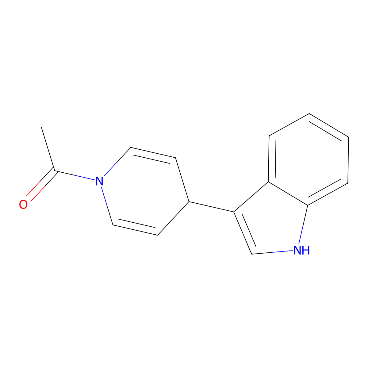 1-[4-(1H-Indol-3-yl)-1(4H)-pyridinyl]ethanone molecular structure, CAS 34981-12-9