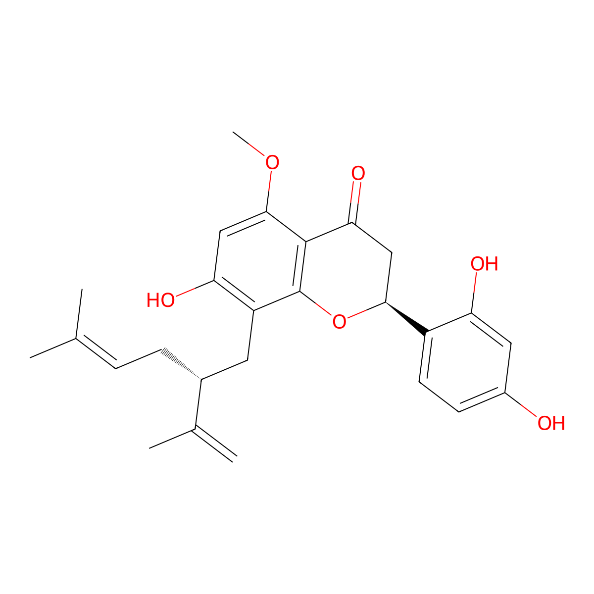 Kurarinone molecular structure, CAS 34981-26-5