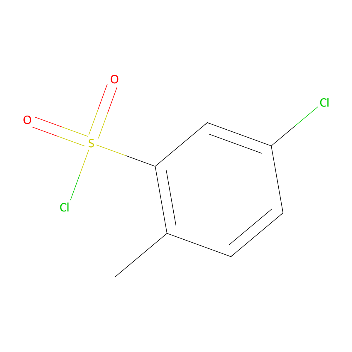 4-Chlorotoluene-2-sulphonyl chloride molecular structure, CAS 34981-38-9
