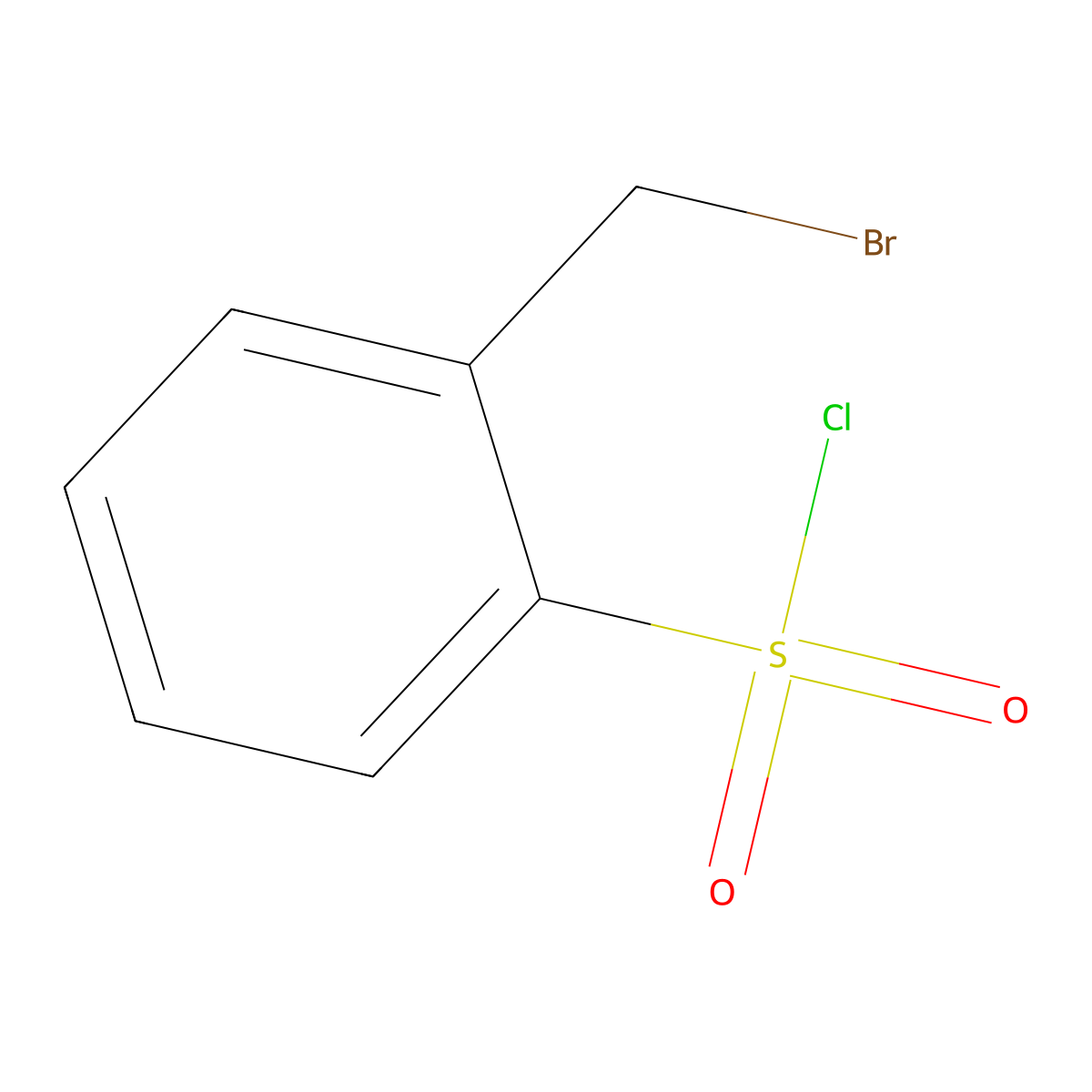 2-(Bromomethyl)benzene-1-sulfonyl chloride molecular structure, CAS 34981-56-1