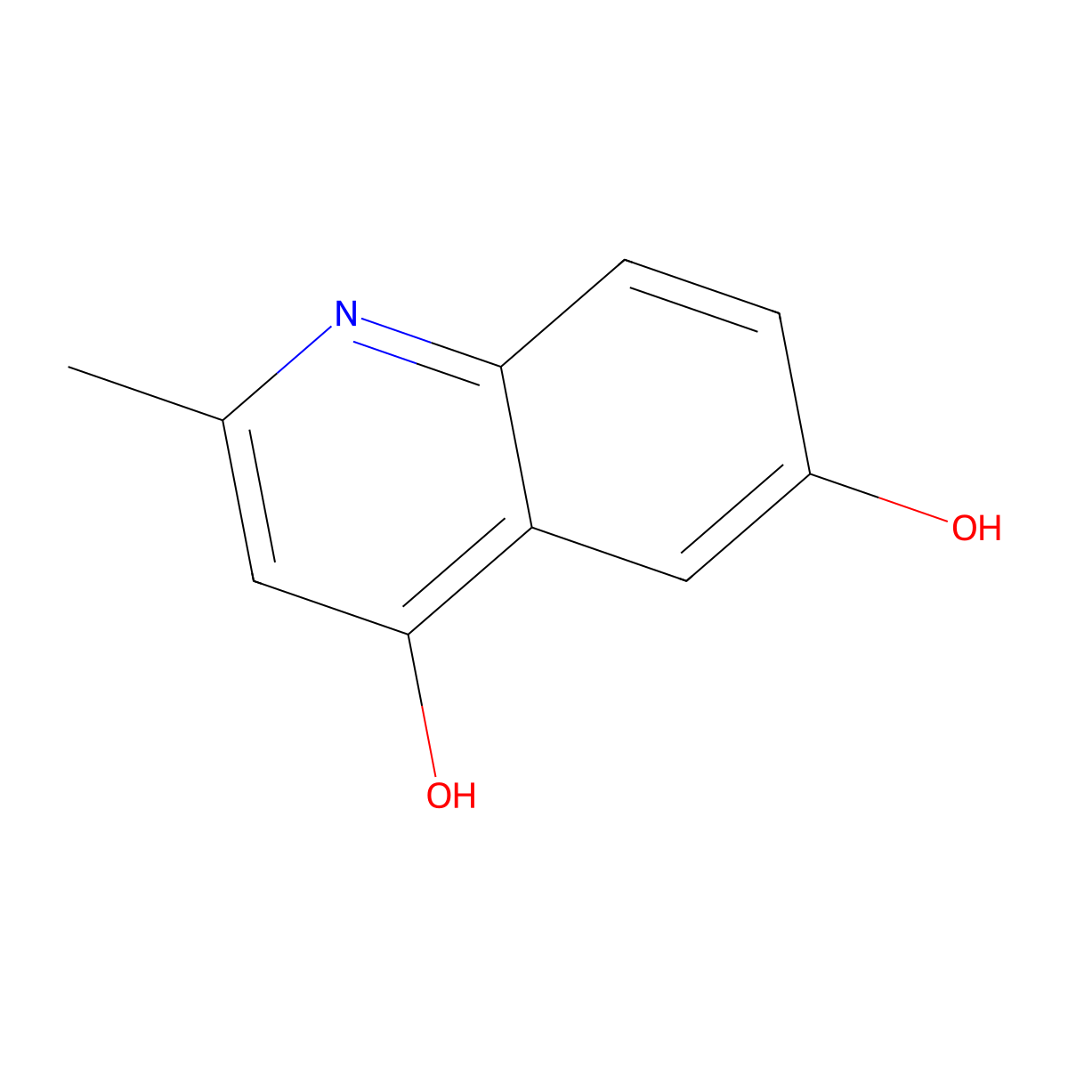 2-Methyl-4,6-quinolinediol molecular structure, CAS 34982-04-2