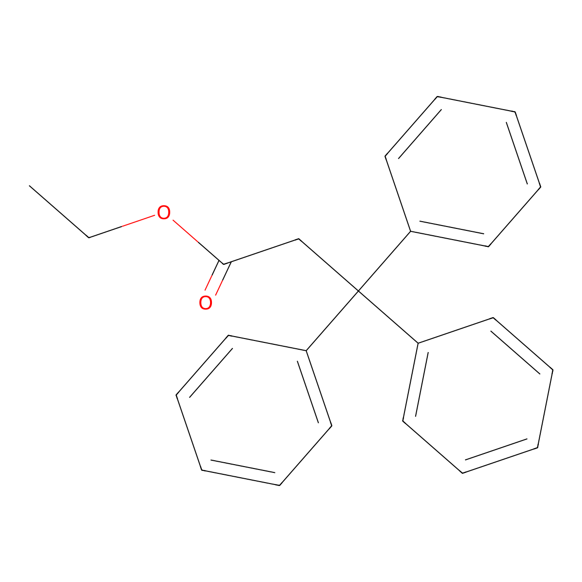 Ethyl 3,3,3-triphenylpropanoate molecular structure, CAS 34982-21-3