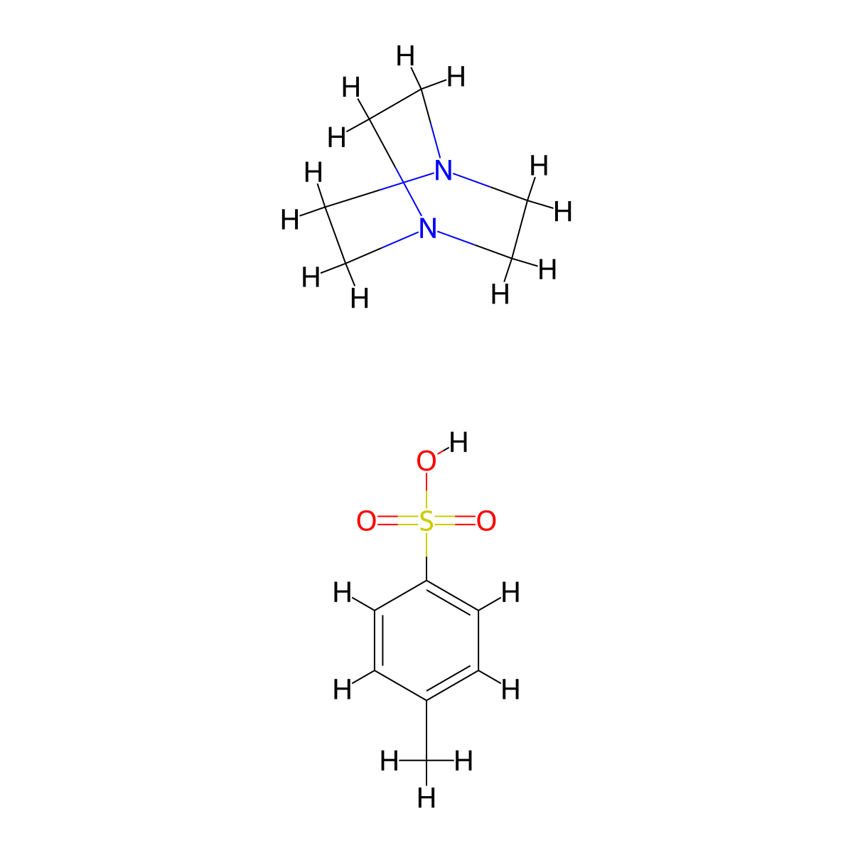 1,4-Diazabicyclo[2.2.2]octane 4-methylbenzenesulfonate molecular structure, CAS 34985-57-4