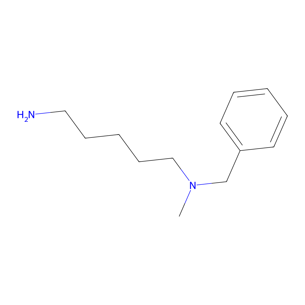 N'-benzyl-N'-methylpentane-1,5-diamine molecular structure, CAS 34987-10-5