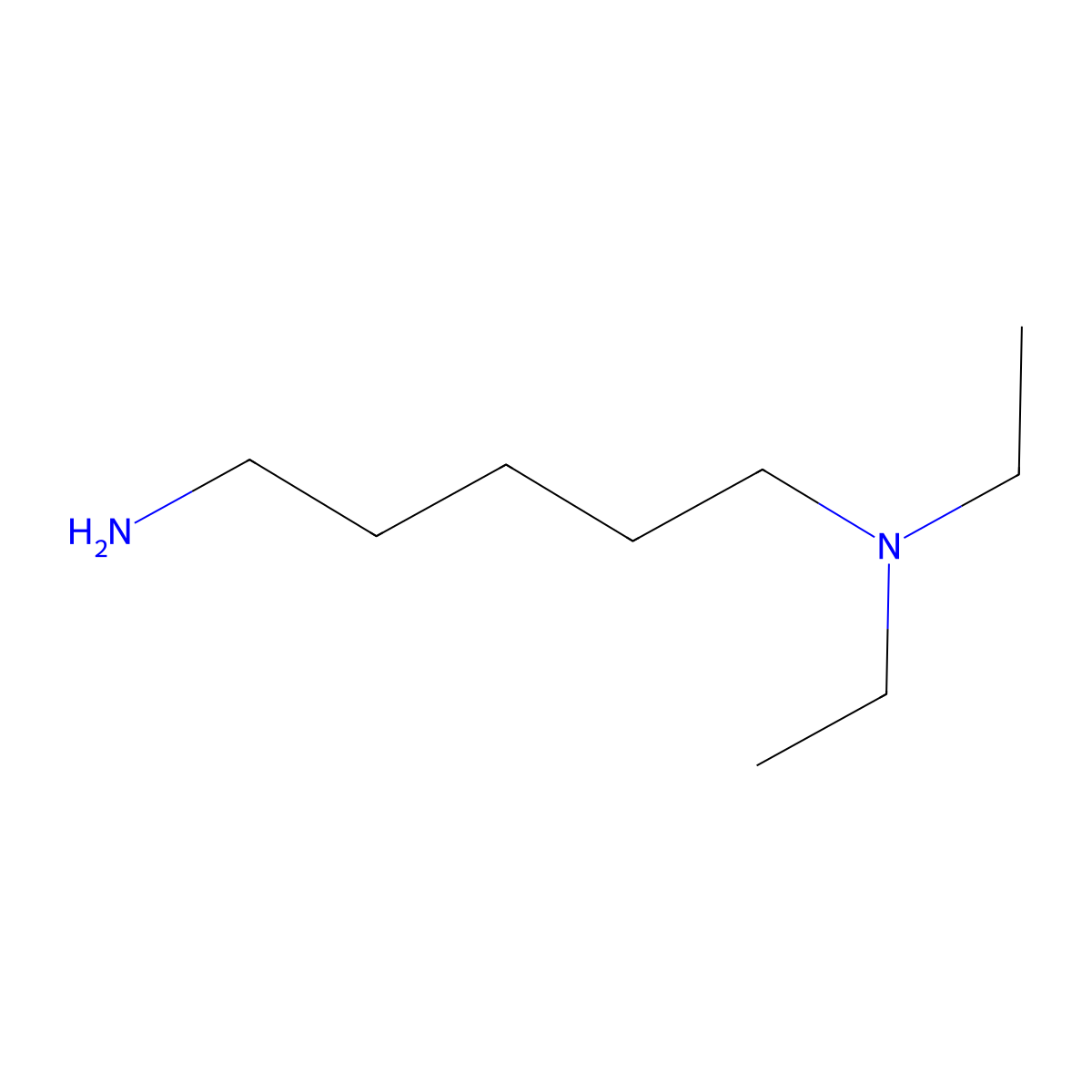 (5-Aminopentyl)diethylamine molecular structure, CAS 34987-15-0