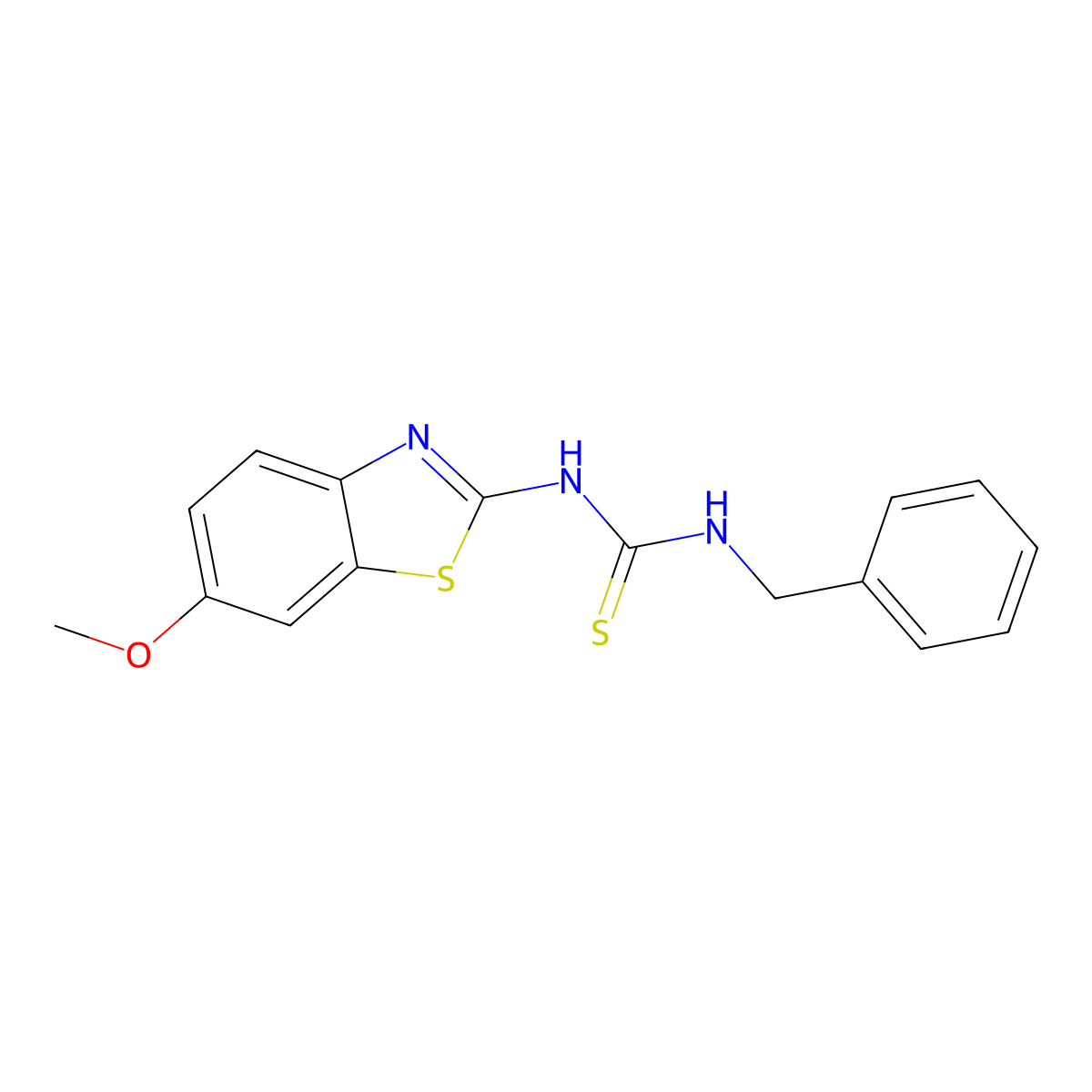 1-Benzyl-3-(6-methoxy-1,3-benzothiazol-2-yl)thiourea molecular structure, CAS 34990-05-1