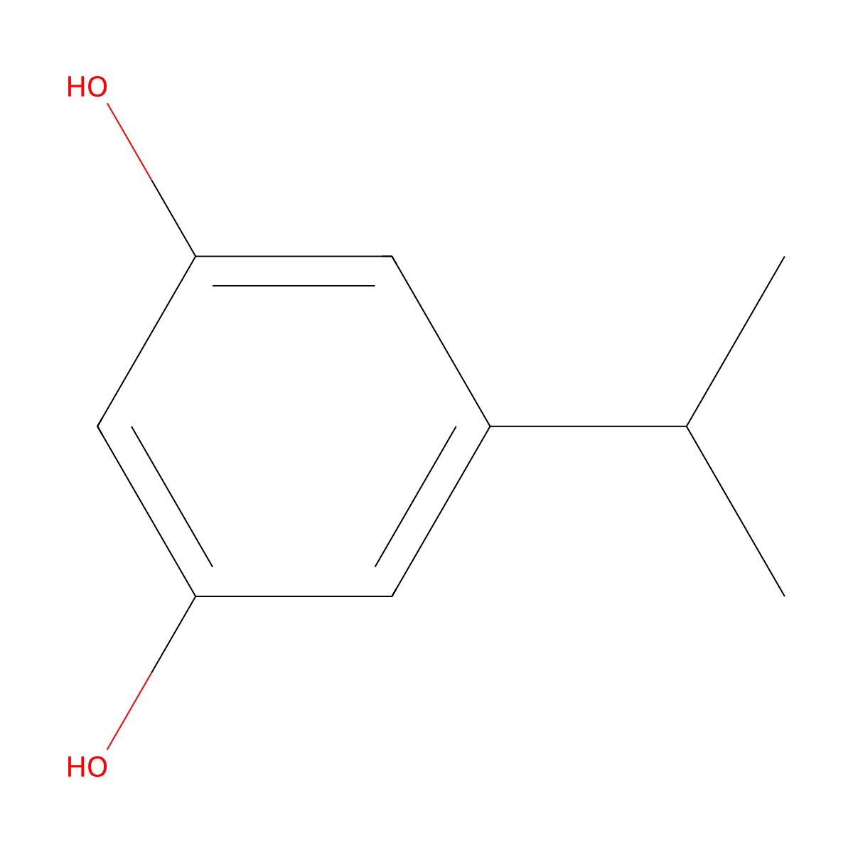 3,5-Dihydroxy-1-isopropylbenzene molecular structure, CAS 34993-66-3