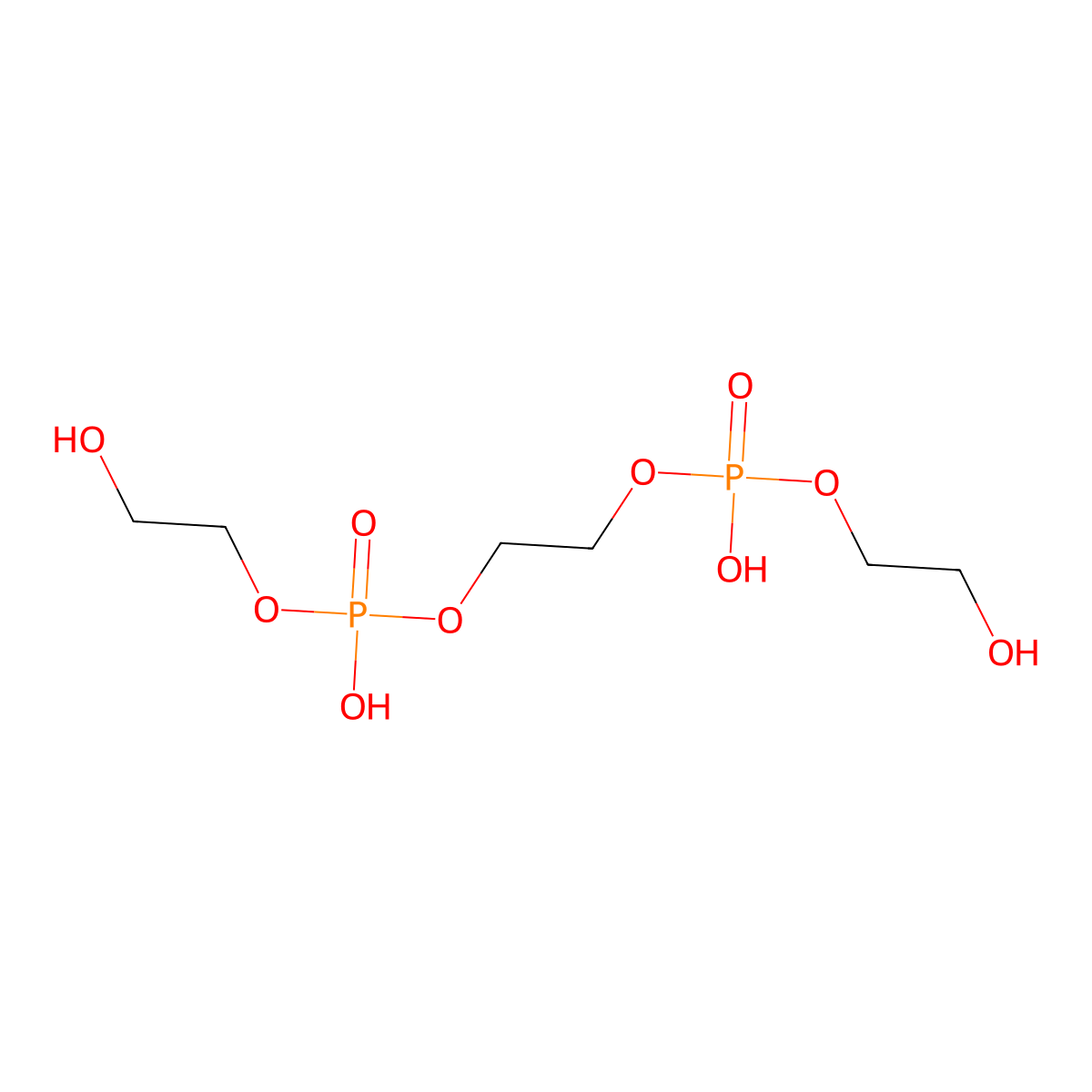 3,5,8,10-Tetraoxa-4,9-diphosphadodecane-1,12-diol, 4,9-dihydroxy-, 4,9-dioxide molecular structure, CAS 34994-91-7
