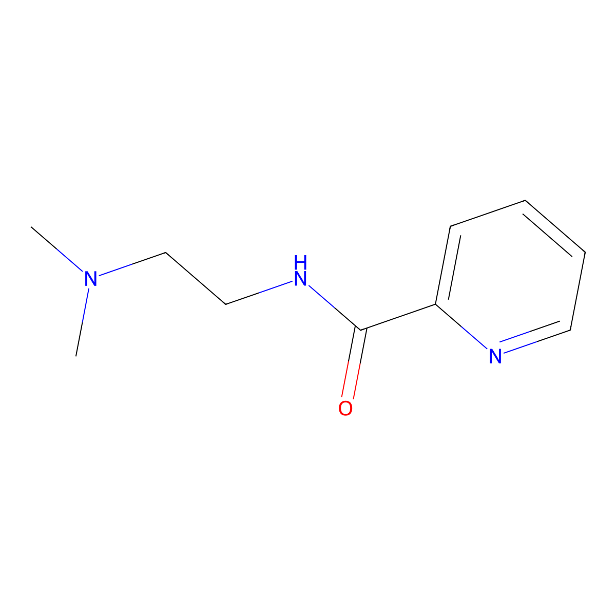 N-[2-(dimethylamino)ethyl]pyridine-2-carboxamide molecular structure, CAS 34999-34-3