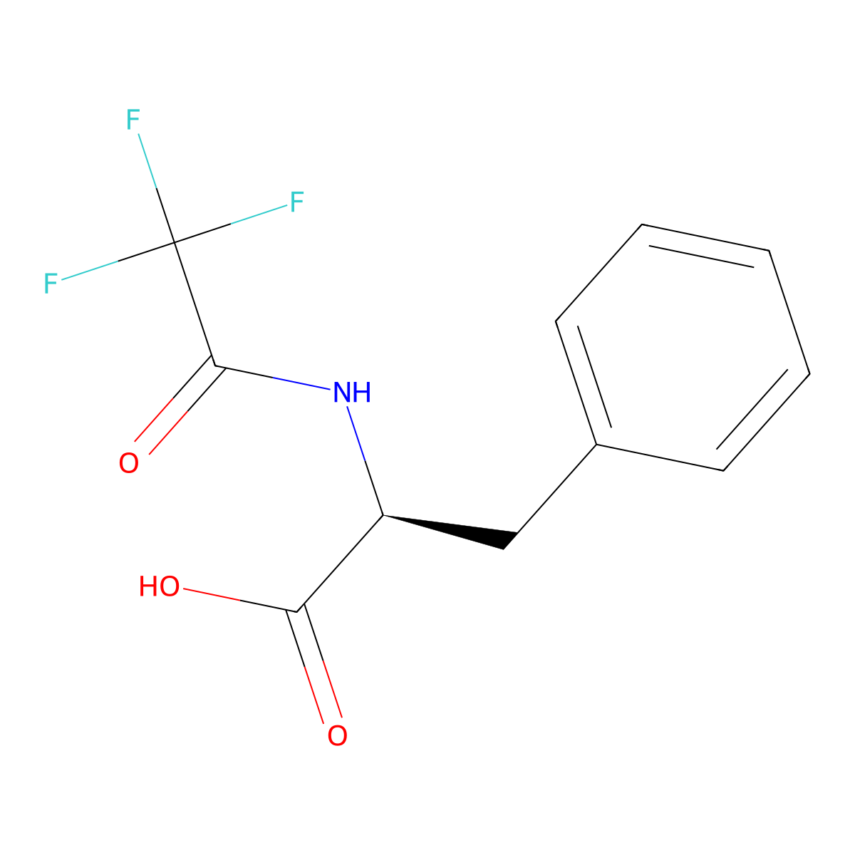 trifluoroacetyl-L-phenylalanine molecular structure, CAS 350-09-4