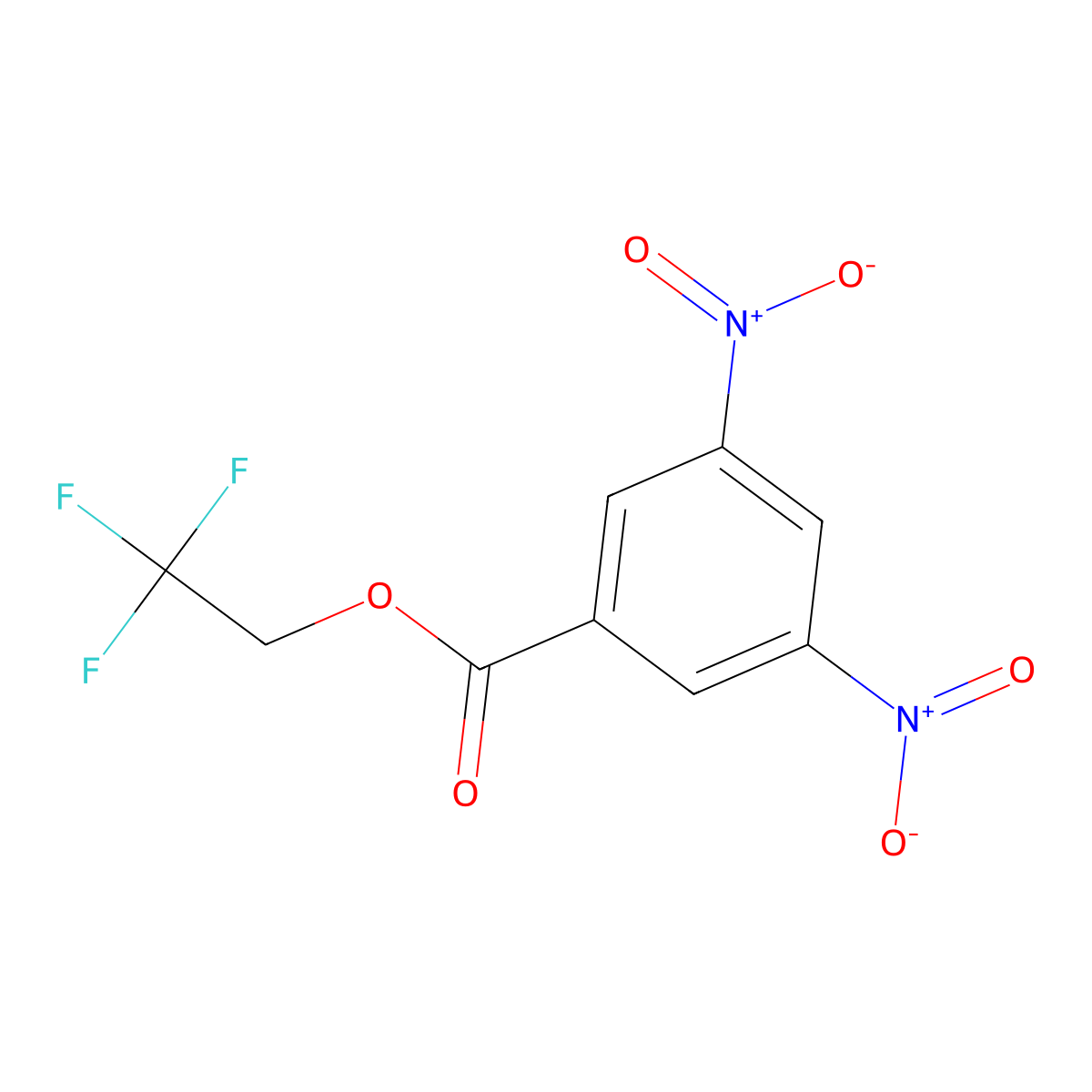 2,2,2-Trifluoroethyl 3,5-dinitrobenzoate molecular structure, CAS 350-18-5