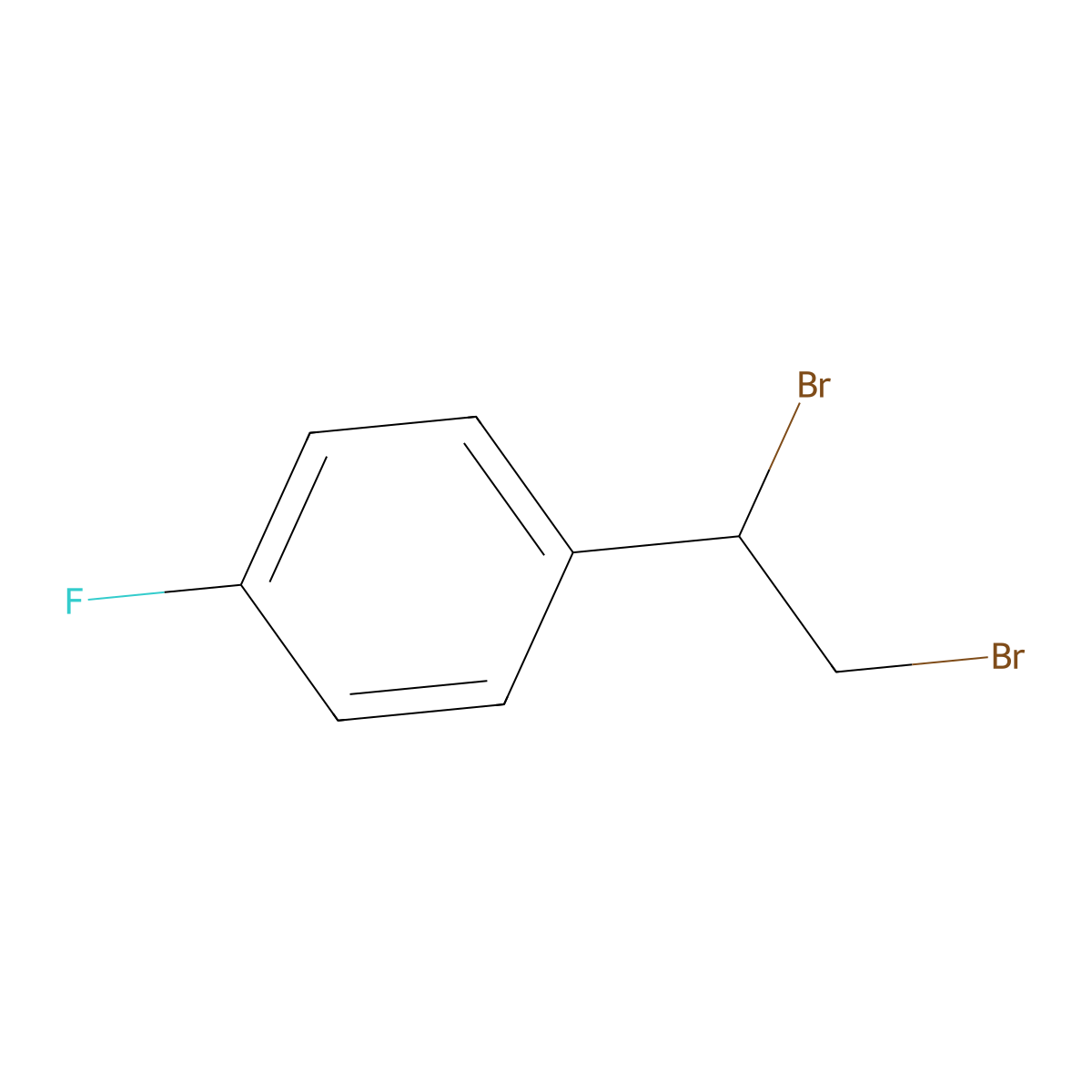 1-(1,2-Dibromoethyl)-4-fluorobenzene molecular structure, CAS 350-35-6