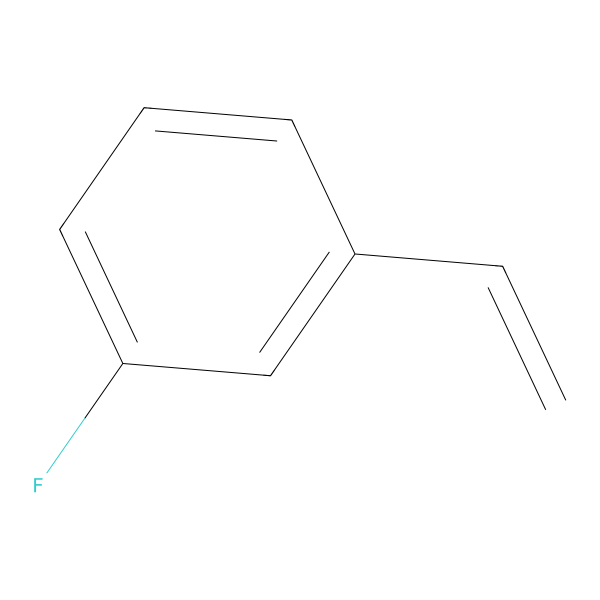 3-Fluorostyrene molecular structure, CAS 350-51-6