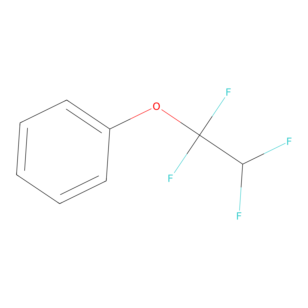 Benzene, (1,1,2,2-tetrafluoroethoxy)- molecular structure, CAS 350-57-2