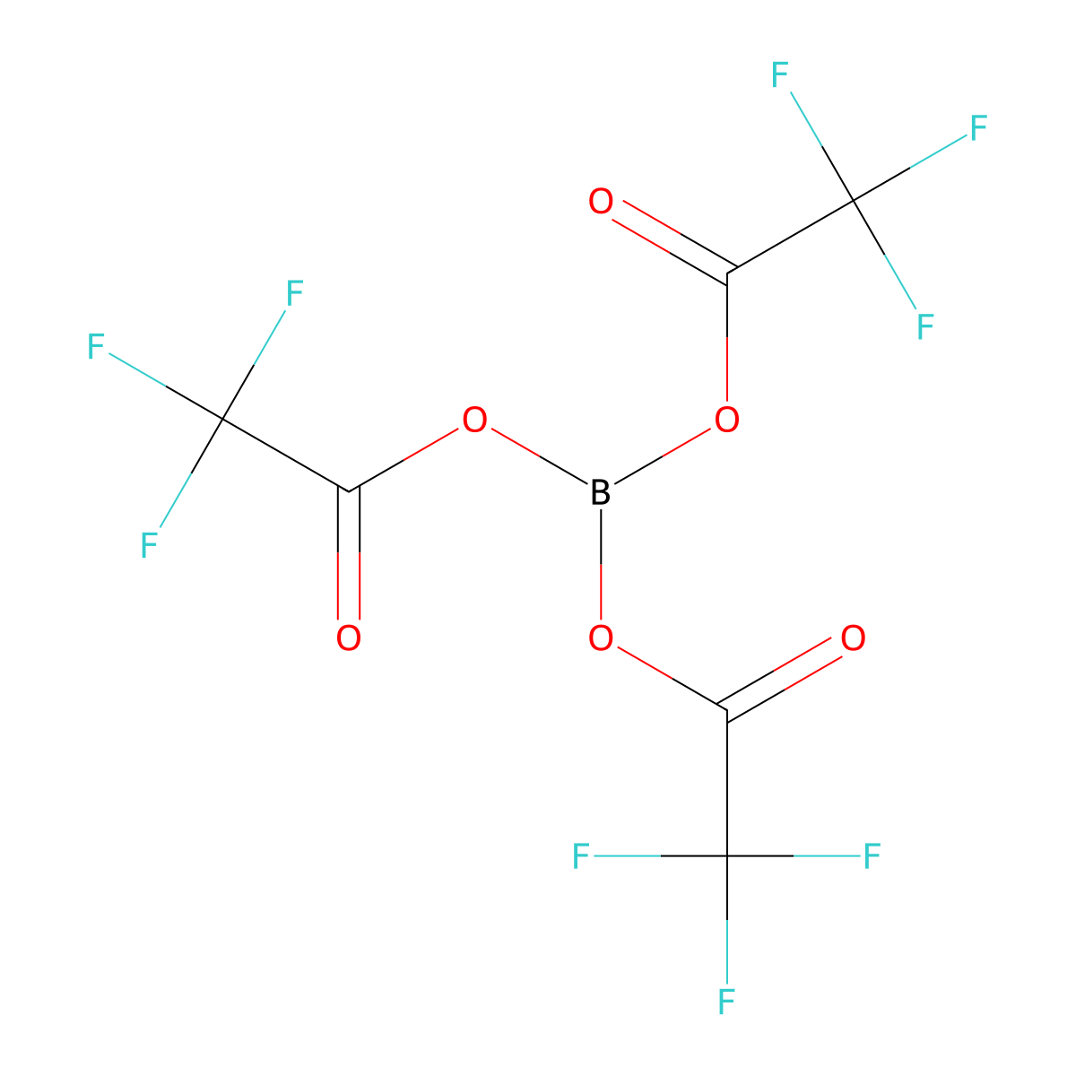 Tris(trifluoroacetoxy)borane molecular structure, CAS 350-70-9