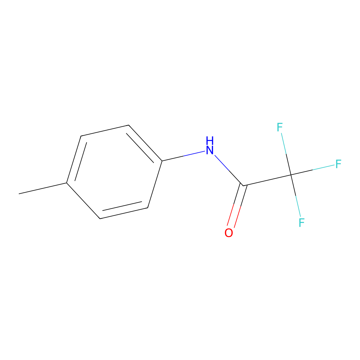 Acetamide, 2,2,2-trifluoro-N-(4-methylphenyl)- molecular structure, CAS 350-96-9