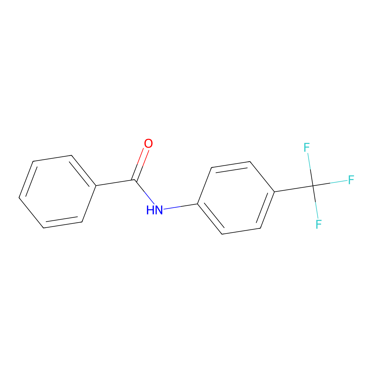 N-(4-(trifluoromethyl)phenyl)benzamide molecular structure, CAS 350-98-1