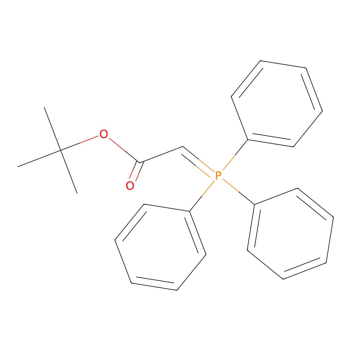 tert-Butyl (triphenylphosphoranylidene) acetate molecular structure, CAS 35000-38-5