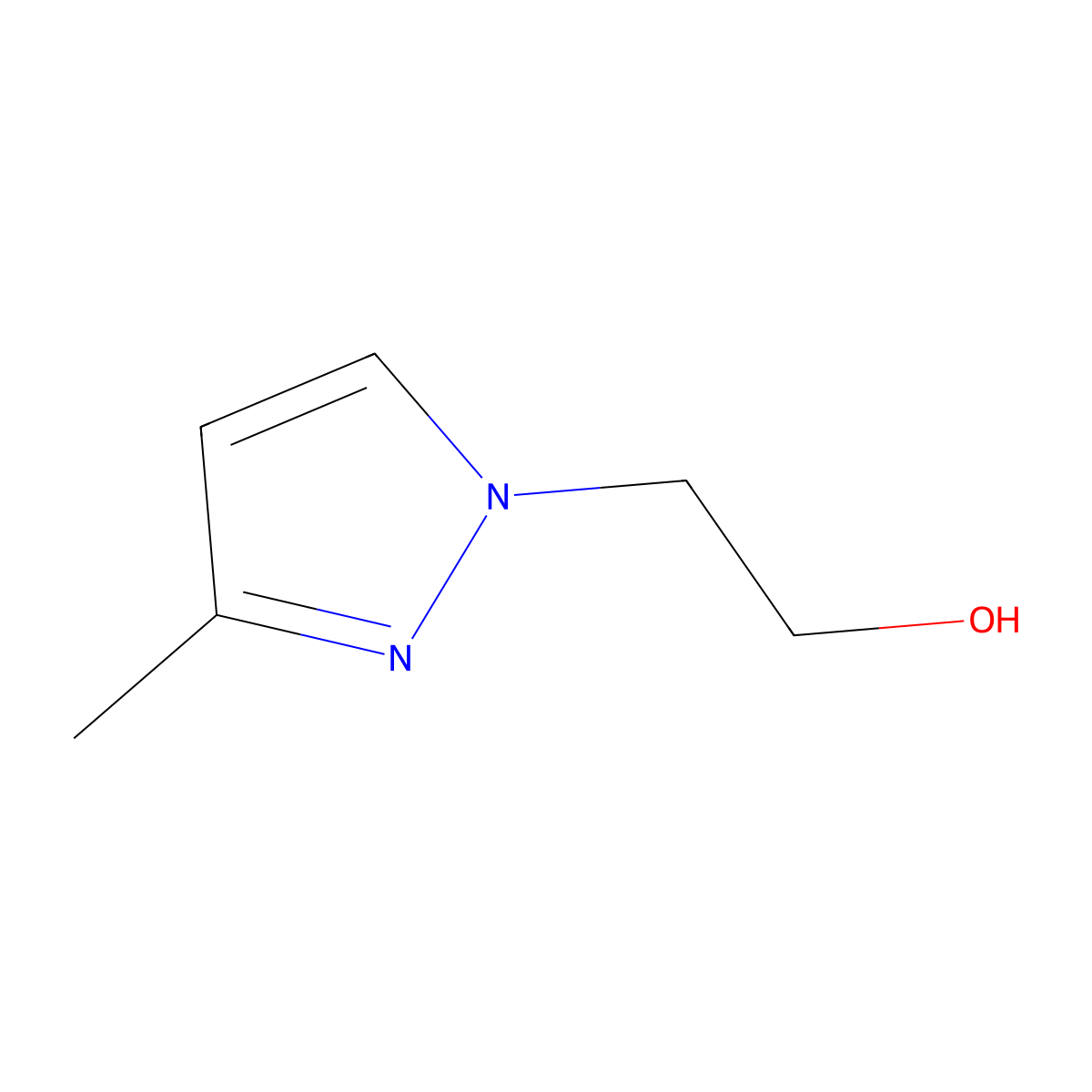 2-(3-Methyl-1H-pyrazol-1-yl)ethan-1-ol molecular structure, CAS 35000-51-2