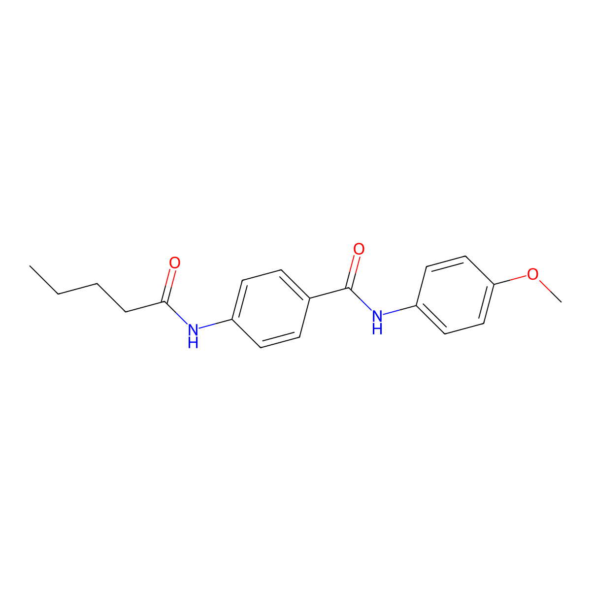 N-(4-methoxyphenyl)-4-(pentanoylamino)benzamide molecular structure, CAS 350012-24-7