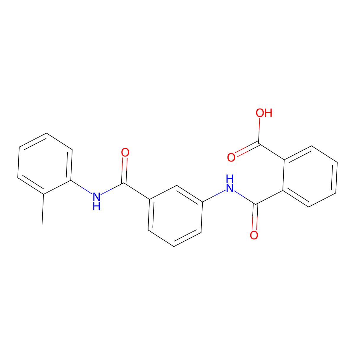 2-{[3-(2-Toluidinocarbonyl)anilino]carbonyl}benzoic acid molecular structure, CAS 350012-60-1