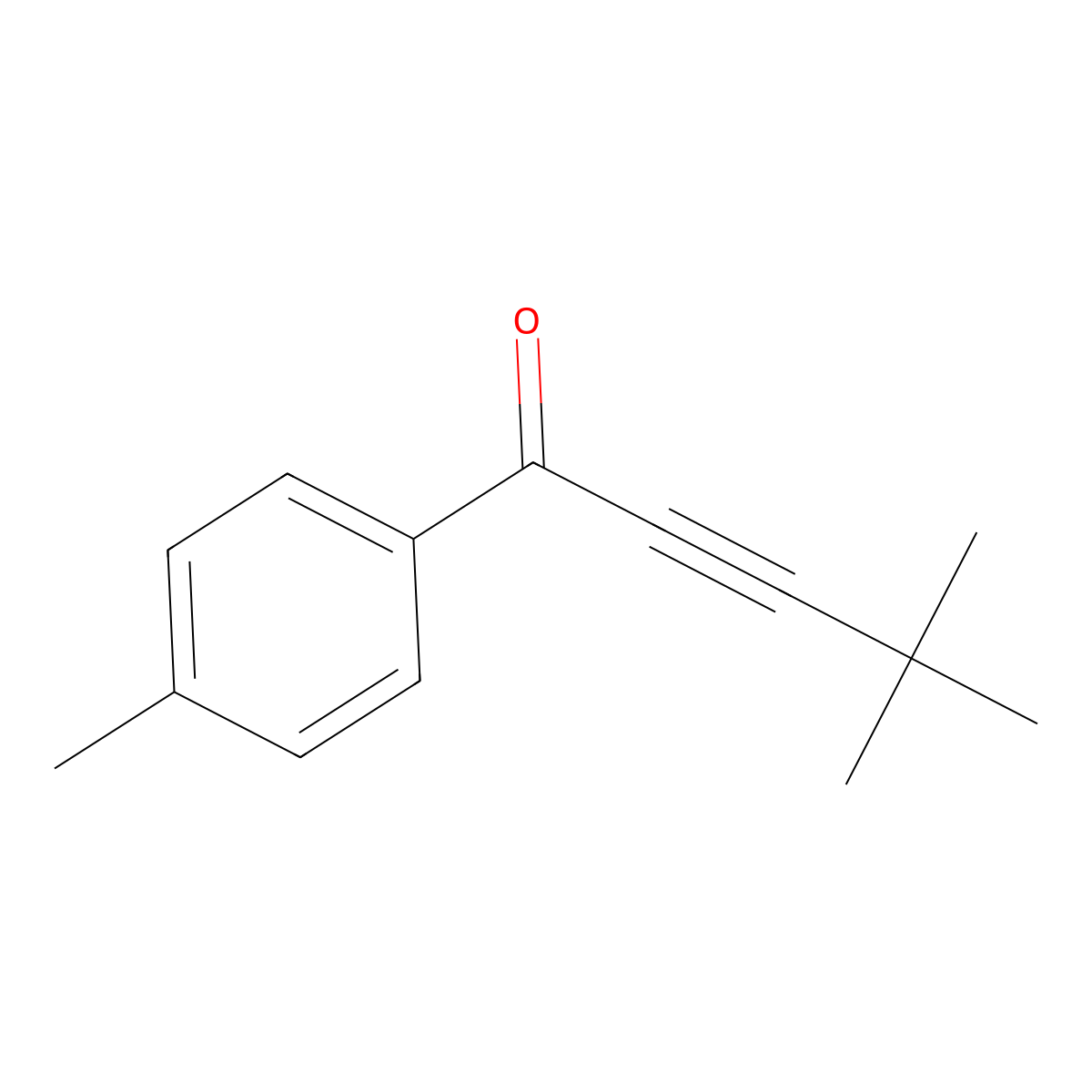 4,4-Dimethyl-1-(4-methylphenyl)-2-pentyn-1-one molecular structure, CAS 350015-20-2