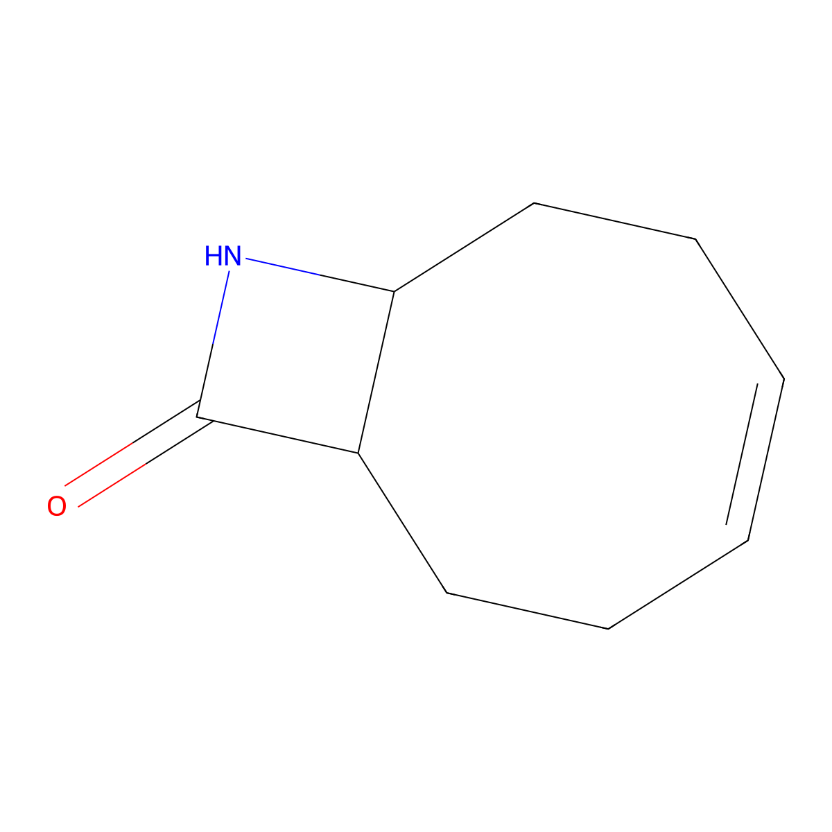 (1R,4Z,8S)-9-azabicyclo[6.2.0]dec-4-en-10-one molecular structure, CAS 350015-81-5