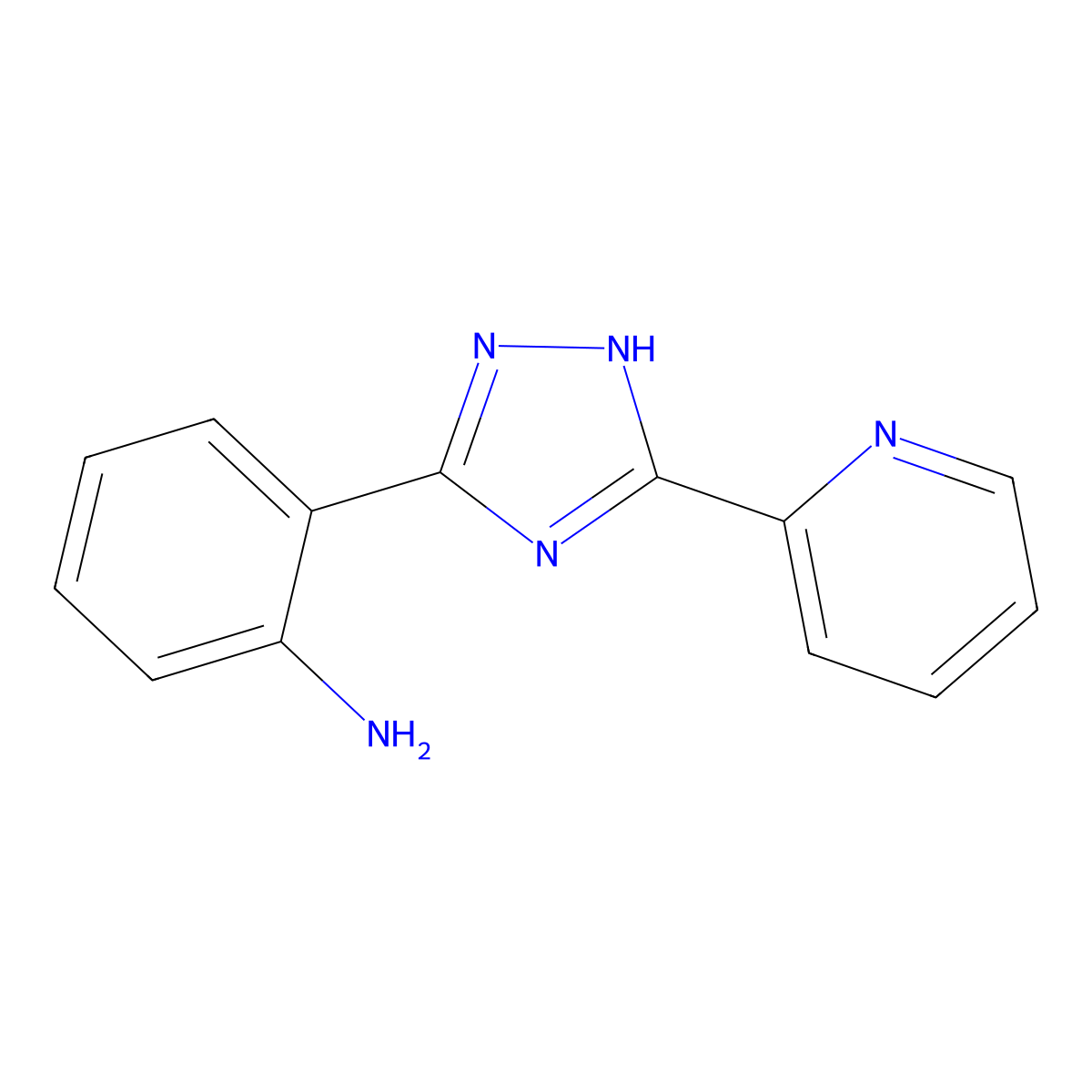 2-(5-(pyridin-2-yl)-1H-1,2,4-triazol-3-yl)aniline molecular structure, CAS 35002-78-9