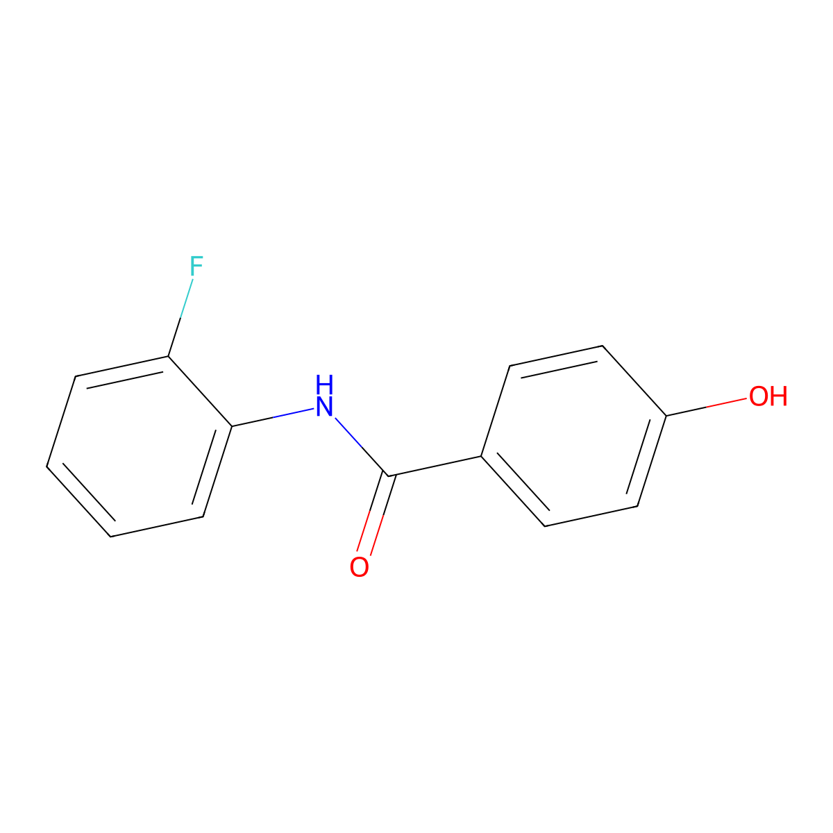 N-(2-fluorophenyl)-4-hydroxybenzamide molecular structure, CAS 350029-67-3