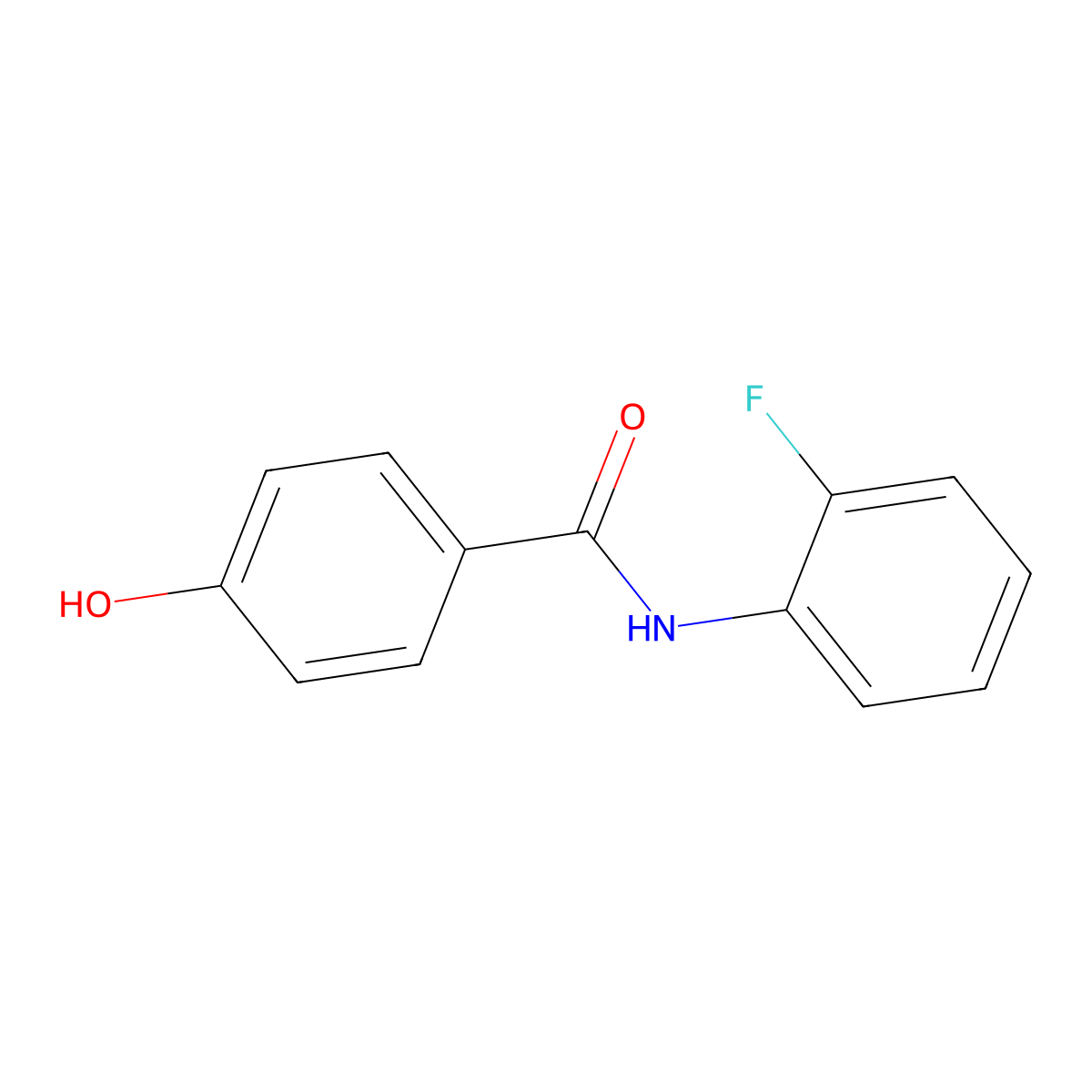 N-(2-fluorophenyl)-4-hydroxybenzamide molecular structure, CAS 350029-67-3