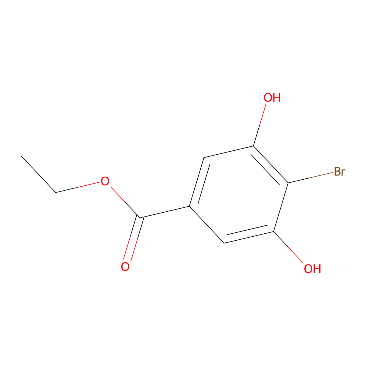 Ethyl 4-bromo-3,5-dihydroxybenzoate molecular structure, CAS 350035-53-9